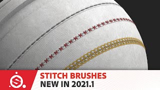 Substance Painter 20211 New Feature Stitch Brushes  Adobe Substance 3D [upl. by Barclay]