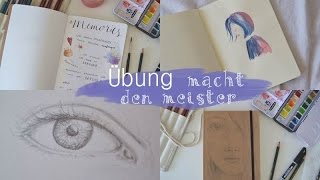 Übung macht den Meister Hand Lettering und Zeichnen üben [upl. by Emarie154]