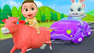 Wheels Go Round  Car Racing Song  Color Racing Car for Kids  Bum Bum Kids Song amp Nursery Rhymes [upl. by Skurnik]