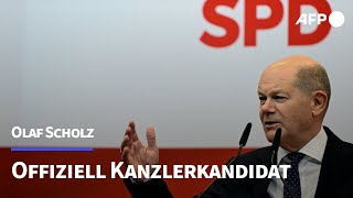 SPD Scholz ist Kanzlerkandidat  und lobt Pistorius  AFP [upl. by Aitan]