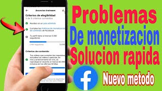 🤫quotCOMO SOLUCIONAR El PROBLEMA DE LA POLITICA DE MONETIZACIÓN EN FACEBOOK quot2024 nuevo método [upl. by Erdied]