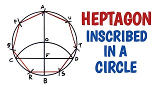 How to draw a regular heptagon inscribed in a circle [upl. by Dawn]