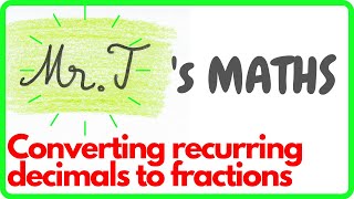 Recurring decimals IGCSEGCSE [upl. by Enyledam]