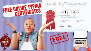 How to make FREE ONLINE TYPING TEST CERTIFICATION 2022 [upl. by Farron]