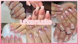 DISEÑOS DE UÑAS CORTAS  UÑAS CORTAS COLOR NUDE  UÑAS ACRÍLICAS 2022 [upl. by Ade385]