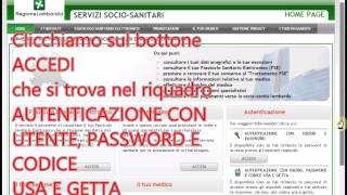 Tutorial Primo accesso fascicolo sanitario elettronico Regione Lombardia CRS [upl. by Ayekam304]