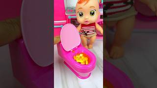 Satisfying with Unboxing amp Review Miniature Funny Toilet and Baby Set Toys  ASMR Videos [upl. by Lasser]