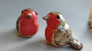 making pottery Christmas robins [upl. by Tallu]