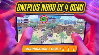 OnePlus Nord CE4 BGMI Test  Snapdragon 7 Gen 3🔥 [upl. by Reinald]