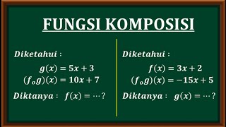 Fungsi komposisi  cara menentukan fungsi fx dan fungsi gx [upl. by Frederica]