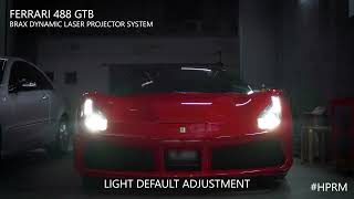 Ferrari 488 GTB upgraded Brax Dynamic Laser projector headlight system [upl. by Lumbye]