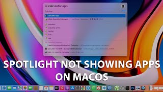 How to Fix Spotlight Not Showing Apps on MacOS [upl. by Clywd]