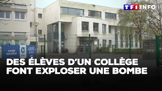 Des élèves dun collège font exploser une bombe｜TF1 INFO [upl. by Darleen672]