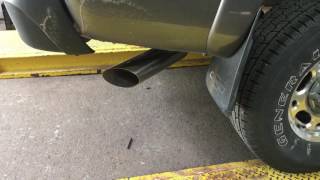 2002 Chevy 2500 HD 60L 3quot y pipe straight pipe single exhaust to a 4quot slash tip [upl. by Kaycee231]