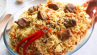 Traditional Uzbek Pilaf Recipe with Lamb  Uzbek Plov Uzbekistan National Dish  Plov Pulao or Pilaf [upl. by Adhamh465]