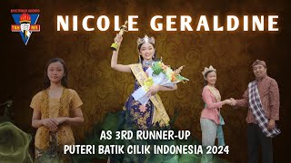 NICOLE PESERTA DIDIK SMP TNH KOTA MOJOKERTO AS 3RD RUNNERUP PUTERI BATIK CILIK INDONESIA 2024 [upl. by Aneris411]