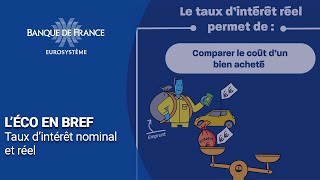 Taux d’intérêt nominal et réel  Banque de France [upl. by Amal24]