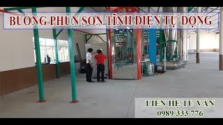 Clip dây chuyền sơn tĩnh điện tự động hải thịnh lắp đặt thực tế [upl. by Eran]