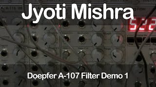 Doepfer A107 Filter Demo 1 [upl. by Newkirk]