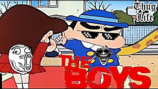 Shin chan thug life moment in hindi  Shin chan sigma 🗿 moments in hindi shinchan theboys part 19 [upl. by Somar]