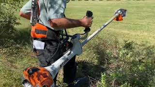 Stihl fs560 Trimmer vs Bushes and Small Trees [upl. by Ennahtur496]