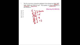 Jee advanced  ionization enthalpy class 11 neet shorts [upl. by Derfla291]