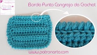 Borde de Crochet a Punto Cangrejo [upl. by Aderfla]