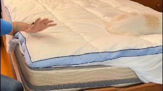 Mattress Topper Full Size Extra Thick Mattress Pad Cover Review so thick soft and comfortable [upl. by Arammat]