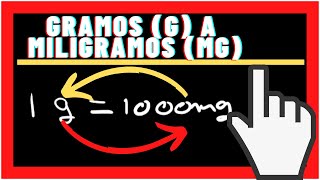 Convertir gramos a miligramos 💥 CONVERSION 💥 [upl. by Reinar]