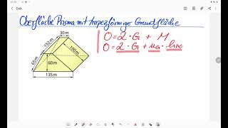 Oberfläche eines Prisma mit trapezförmiger Grundfläche [upl. by Teragramyram]