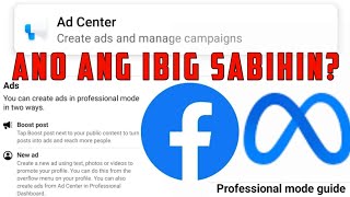 AD CENTER IN PROFESSIONAL DASHBOARD  FACEBOOK AD CENTER PROFESSIONAL MODE GUIDE FOR BEGGINERS [upl. by Hartmann202]