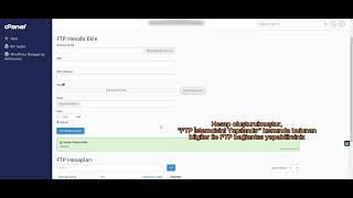 cPanel FTP Hesabı Oluşturma GÜNCEL [upl. by Enohs]