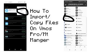 How To ImportCopy Files On Vmos ProMt Manger [upl. by Eiroj]