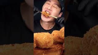 ASMR Mozzarella Corn Dog Mukbang [upl. by Cataldo]