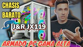 CHASIS BARATO 😱 JampR AURORA JX119 JX126 Para PC GAMA ALTA🧡💙🔥 REVIEW [upl. by Eerdna]