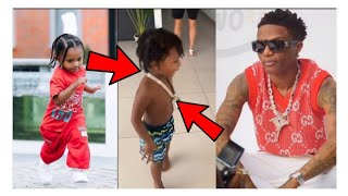 Wizkid Son Zion Flaunts his Ice Necklace [upl. by Vilhelmina]