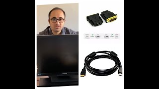 monitor to laptop I connect old monitor by DVIHDMI cable to laptop with lowest price [upl. by Aiclid]