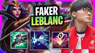 FAKER IS A GOD WITH LEBLANC  T1 Faker Plays Leblanc Mid vs Vex Season 2024 [upl. by Aicenra]