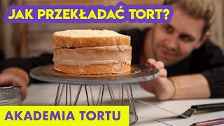 🎂 Jak PRZEKŁADAĆ TORT 🎂 1 Akademia Tortu  podstawy  Słodka Tuba [upl. by Ahsimal]