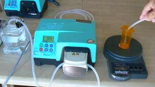 Watson Marlow 323 Peristaltic Pump Operation [upl. by Reffinej790]