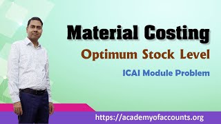 Optimum Stock Level  Material Costing ICAI Module [upl. by Anilegnave970]