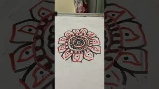 Easy mandala art using 2 different pens 🖊️ [upl. by Tseng]