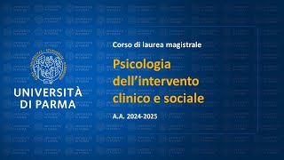 Corso di laurea magistrale in Psicologia dellintervento clinico e sociale  AA 202425 [upl. by Nagol]