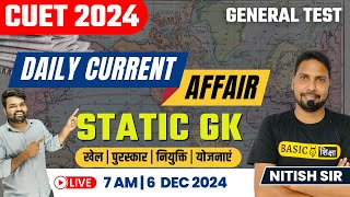 06 Dec 2023 Current Affairs  CUET 2024 General Test  CUET General Test MCQ  Current Affair Today [upl. by Nirol]