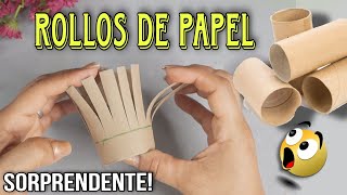 Crea esta Belleza con Un Simple ROLLO DE PAPEL y Sorprende👌 Artesanato com rolo de papelão [upl. by Ennad]