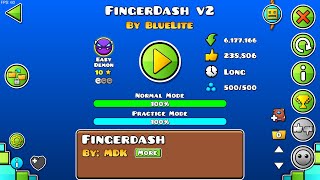 Fingerdash V2 by BlueLite Easy Demon  Geometry Dash [upl. by Rennerb]