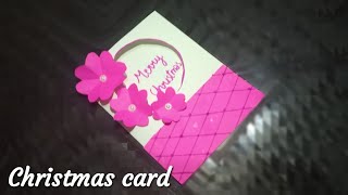 Christmas card making  how to make Christmas greeting card  crafts king [upl. by Sosna]