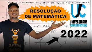 RESOLUÇÃO DO EXAME DA UJC DE MATEMÁTICA 2021  2022  Parte 1 [upl. by Alohs214]