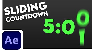 How To Make A SLIDING COUNTDOWN in AFTER EFFECTS [upl. by Nowahs]