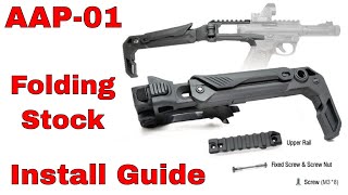 AAP01 Folding Stock  Adjustable length and cheek  how to install guide walkthrough [upl. by Jessi]